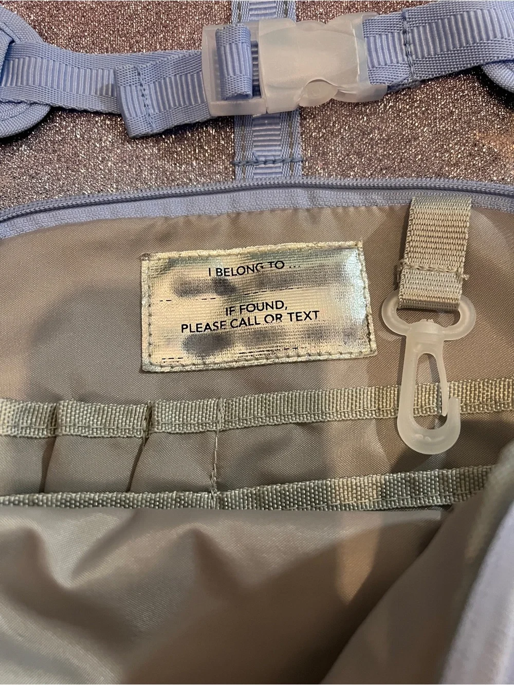Pottery Barn Kids Lavender Twilight Ombre Sparkle Glitter Backpack and Lunchbox